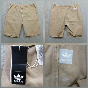 Adidas Daily Short Mens XL Hemp Tan Khaki Raw Hem Drawstring Chino NWT